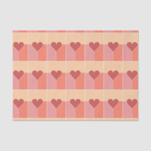Seda Papel de tejido del patrón cardíaco