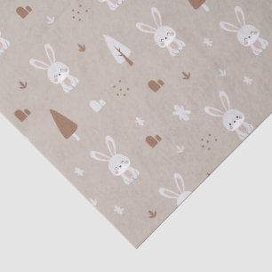 Seda Papel de tejido del patrón de conejo adorable