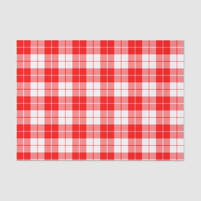 Seda Papel de tejido del patrón rojo y blanco (Anverso)