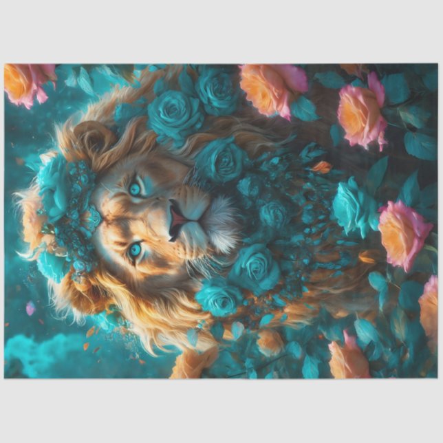 Seda Papel de tejido del Rey del León Rosa (Anverso)