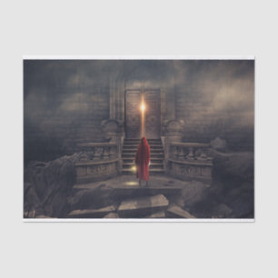Seda papel de tejido del templo místico