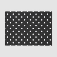 Papel de Tejido DOT DE POLKA NEGRO