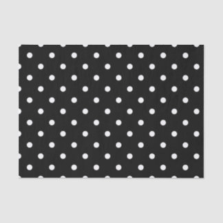 Seda Papel de Tejido DOT DE POLKA NEGRO