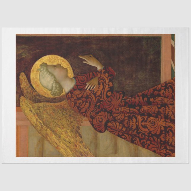 SEDA PAPEL DE TEJIDO : EL ANGEL GABRIEL : 1435 (Anverso)