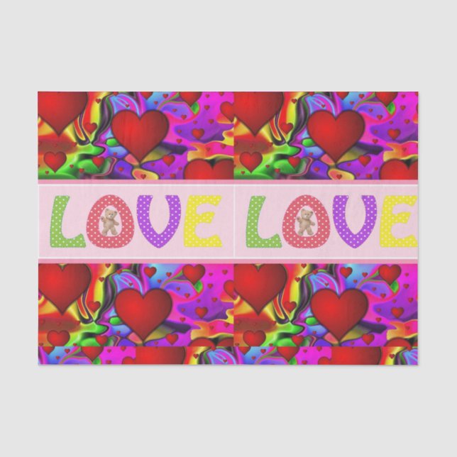 Seda Papel De Tejido el día de San Valentín (Anverso)