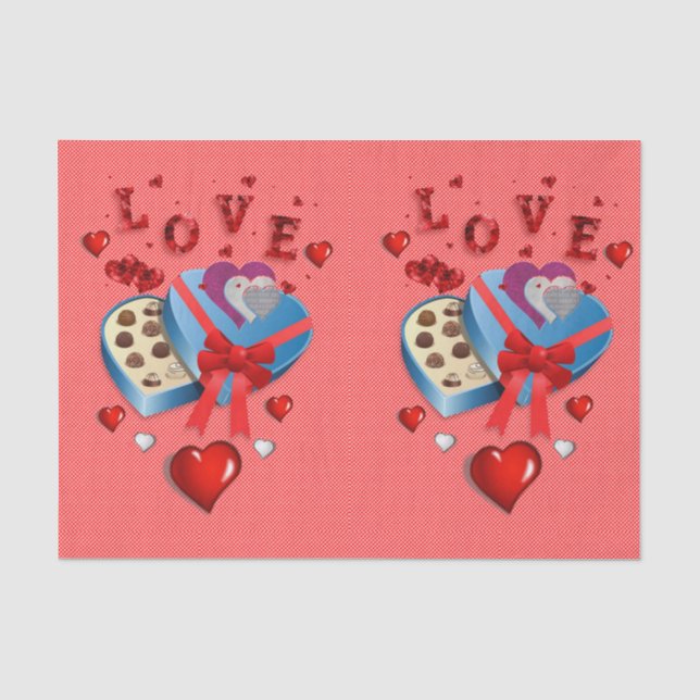 Seda Papel De Tejido el día de San Valentín (Anverso)