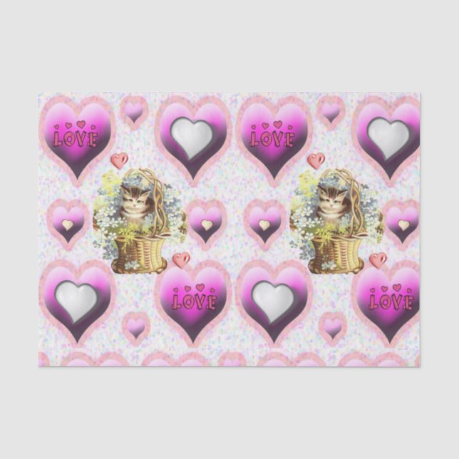 Seda Papel De Tejido el día de San Valentín (Anverso)