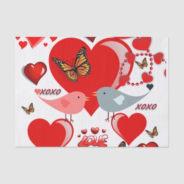 Seda Papel De Tejido el día de San Valentín (Anverso)