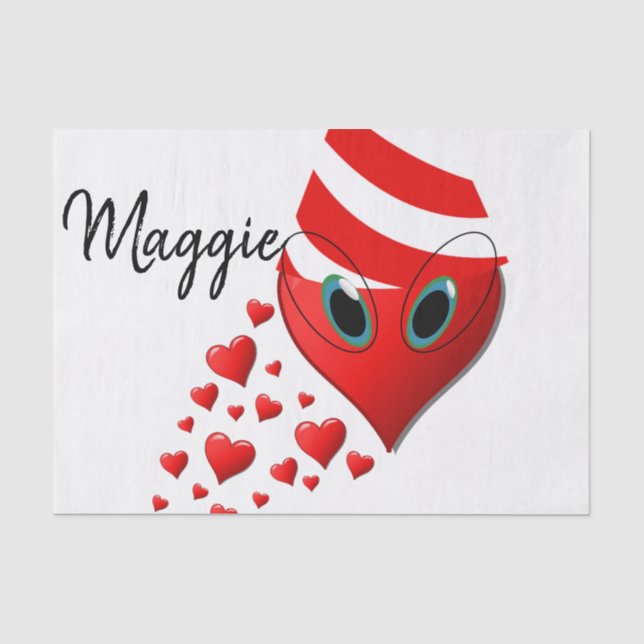 Seda Papel De Tejido el día de San Valentín (Anverso)