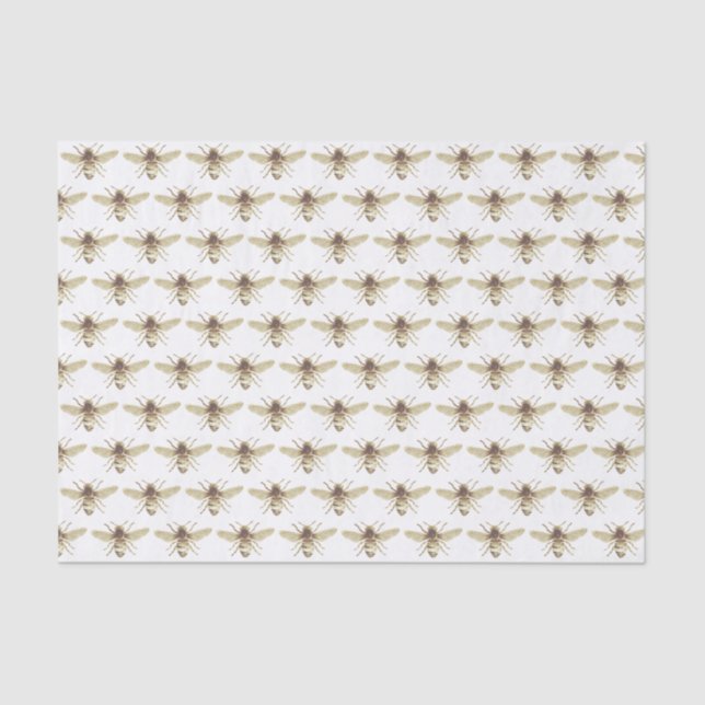 Seda Papel de tejido estampado de miel de abeja (Anverso)