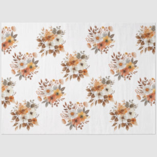 Seda Papel de tejido floral acuático de otoño