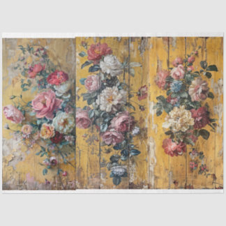 Seda Papel De Tejido Floral Amarillo Para Paneles