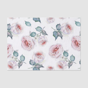 Seda Papel de tejido floral en color Rosa Pastel Mauve