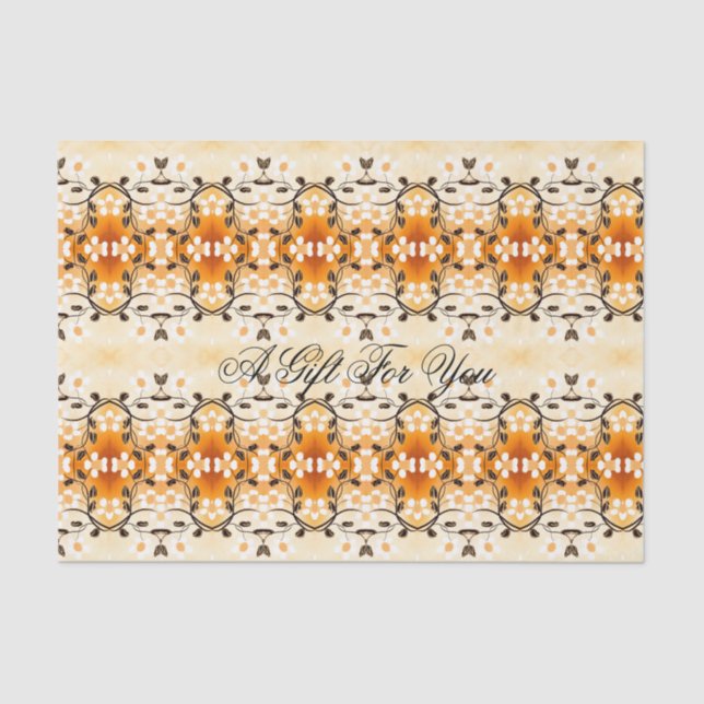 Seda Papel De Tejido Floral Fantástico Con Negro Inmacu (Anverso)