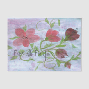 Seda Papel de tejido floral grande