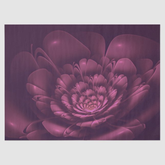 Seda papel de tejido floral monocromático (Anverso)