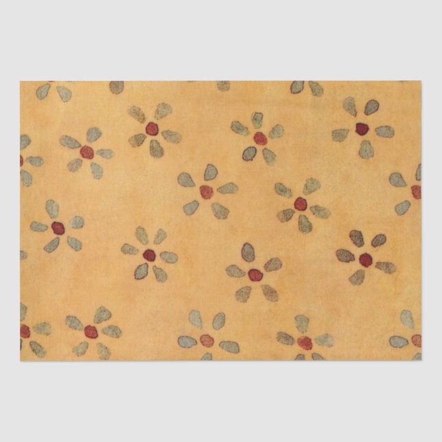 Seda Papel de tejido floral primitivo (Anverso)