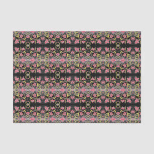 Seda Papel de tejido floral rojo brillante