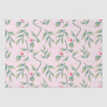 Papel de tejido floral rosado Nosegay