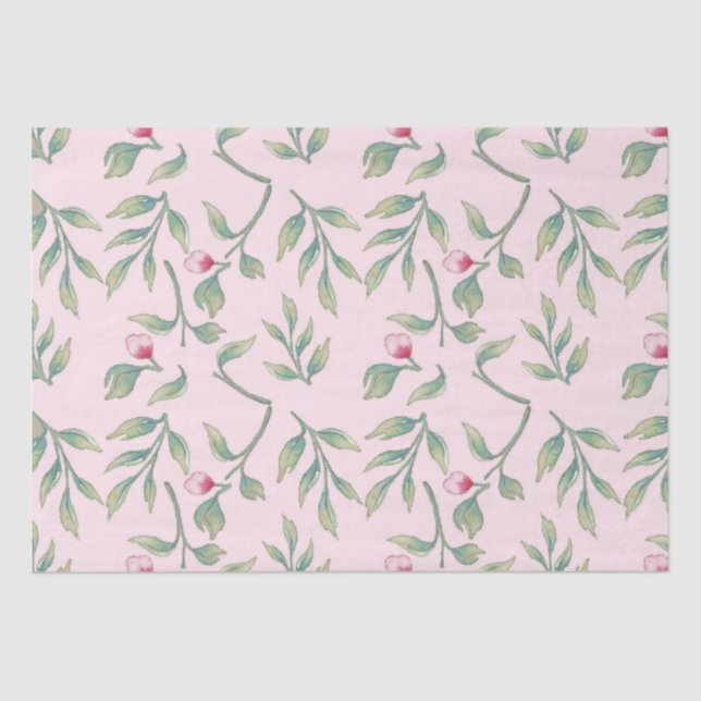 Seda Papel de tejido floral rosado Nosegay (Anverso)