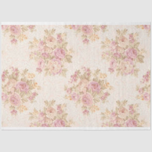 Seda Papel de Tejido Floral Vintage Elegante