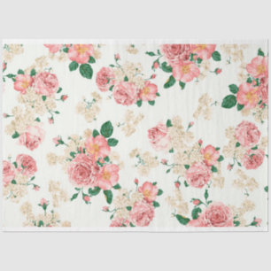 Seda Papel de Tejido Floral Vintage Elegante
