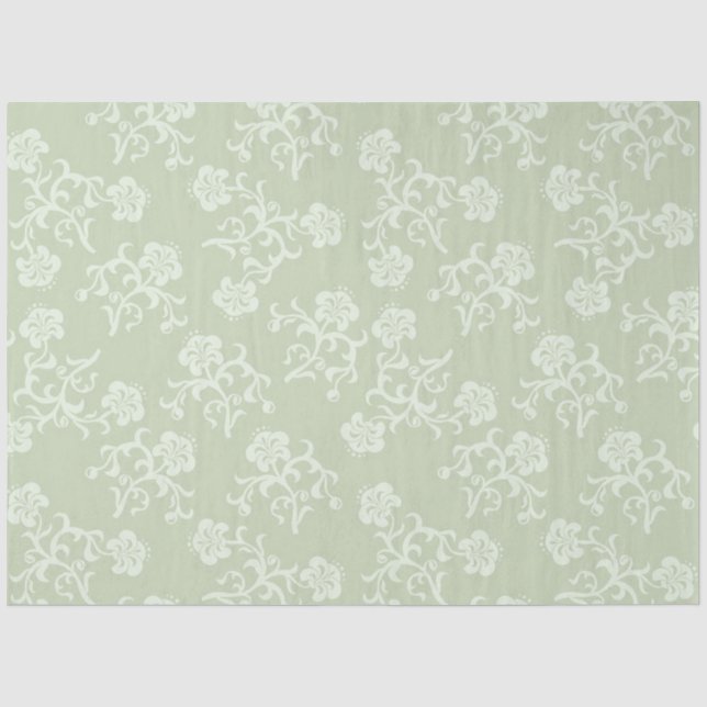 Seda Papel de Tejido Floral Vintage Elegante (Anverso)