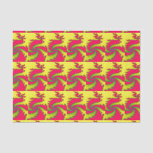 Seda Papel de tejido fractal de Año Nuevo chino