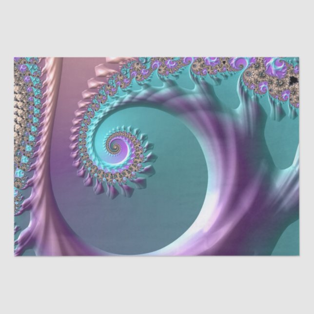 Seda papel de tejido fractal de primavera (Anverso)