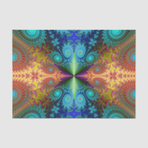 Seda papel de tejido fractal espiral