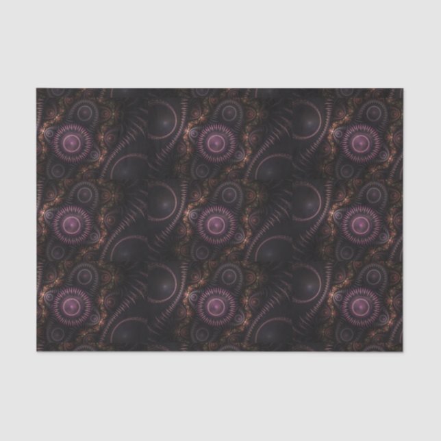 Seda papel de tejido fractal púrpura (Anverso)