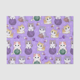 Seda Papel De Tejido Gatito Adorable