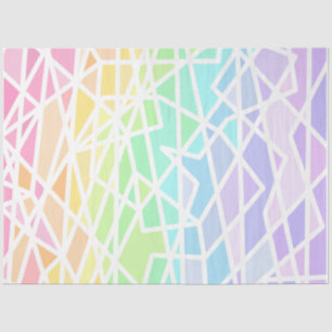 Seda Papel de tejido geométrico gradiente arcoiris