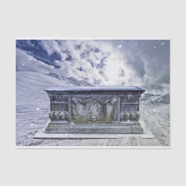 Seda Papel de tejido gótico en las tumbas (Anverso)