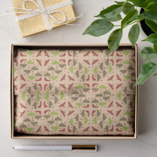 Seda Papel de Tejido Gráfico Retro Moderno Boho
