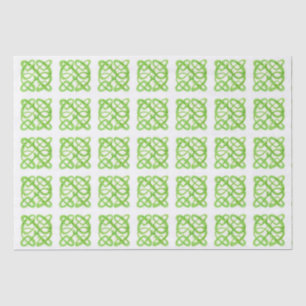 Seda Papel de Tejido GREEN CELTIC KNOT