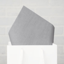 Seda Papel de tejido gris plateado