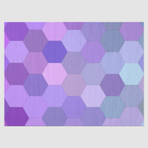 Seda papel de tejido hexagonal púrpura