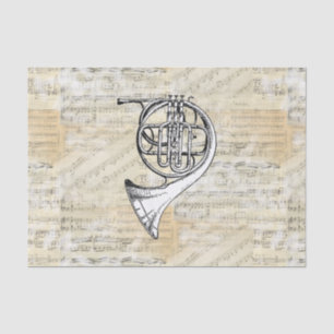 Seda Papel de tejido musical de hoja de bocina francesa