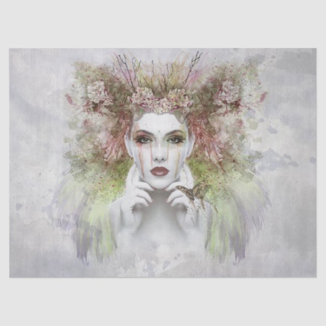 Seda papel de tejido natural de madre (Anverso)