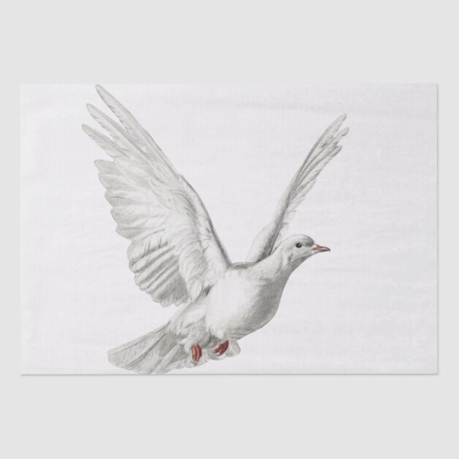 SEDA PAPEL DE TEJIDO : NAVIDAD DE VINTAGE DOVE (Anverso)