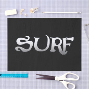 Seda Papel de tejido negro de Surf