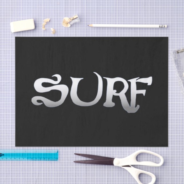 Seda Papel de tejido negro de Surf (Artesanía)