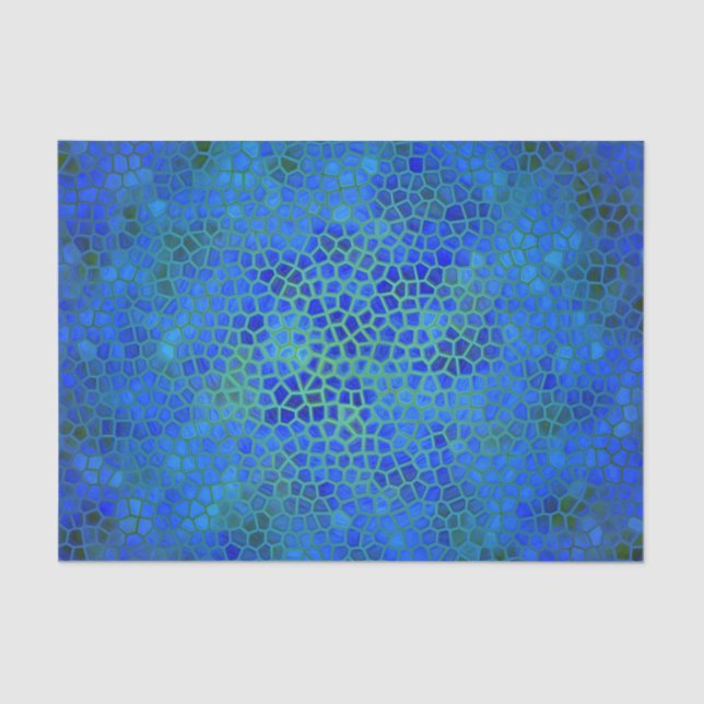 Seda Papel de tejido oculto de dinosaurio azul (Anverso)