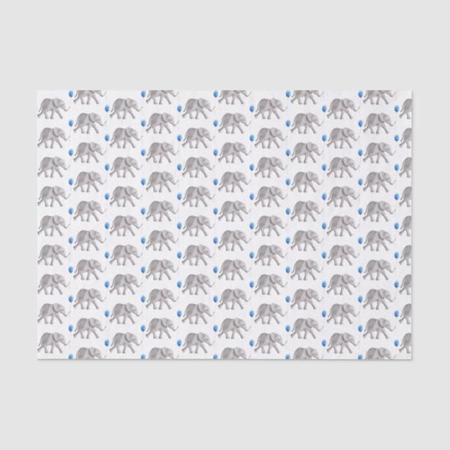 Seda Papel de tejido para elefantes bebés para ducha de (Anverso)