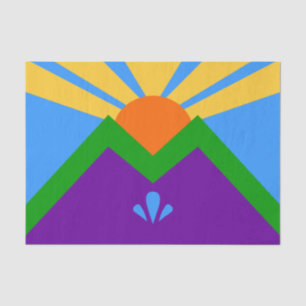 Seda Papel de tejido patriótico, bandera de Manitou Spr