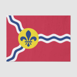 Seda Papel de tejido patriótico, bandera de San Luis, E