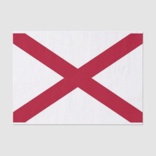 Seda Papel de tejido patriótico con bandera de Alabama,