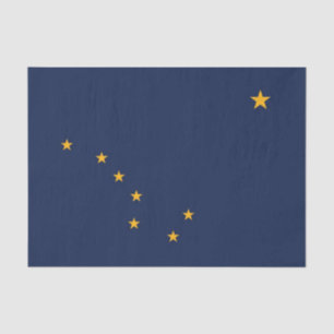 Seda Papel de tejido patriótico con bandera de Alaska, 