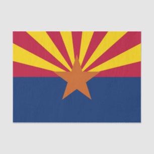 Seda Papel de tejido patriótico con bandera de Arizona,